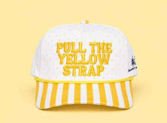 PULL THE YELLOW STRAP HAT