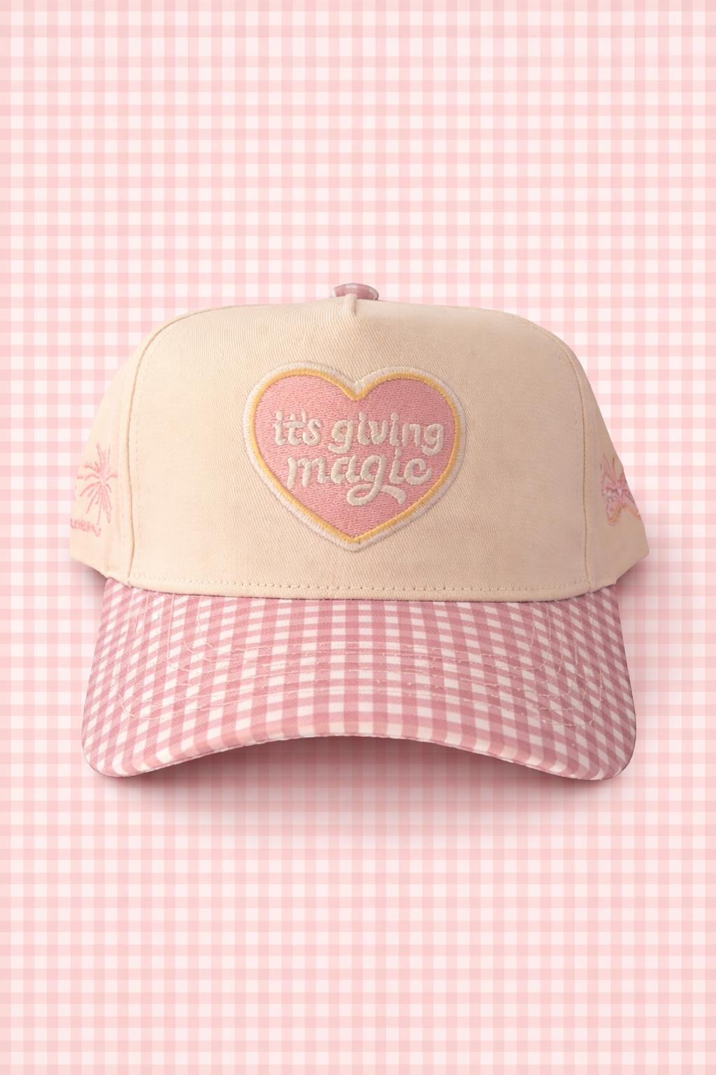 DUSTY ROSE GINGHAM MAGIC HAT