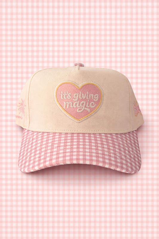 DUSTY ROSE GINGHAM MAGIC HAT